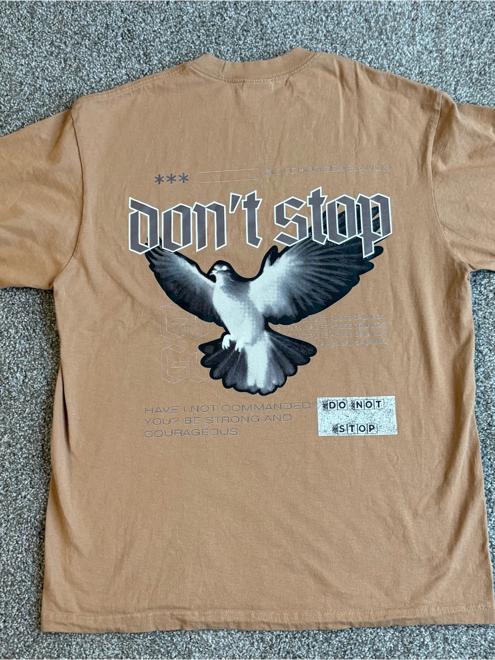 Shaka Wear Street Wear Super Max Heavy Weight Men’s T Shirt XL Tan-Brown